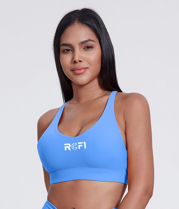 Strappy Back Sports Bra - High-Support Activewear for Women, Ideal for CrossFit, Yoga, Running & Gym Workouts
