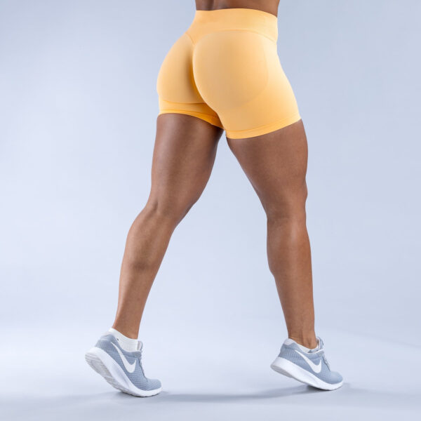 Seamless high-waisted workout shorts – squat-proof, breathable, and ultra-stretchy for gym, CrossFit, running, and yoga.
